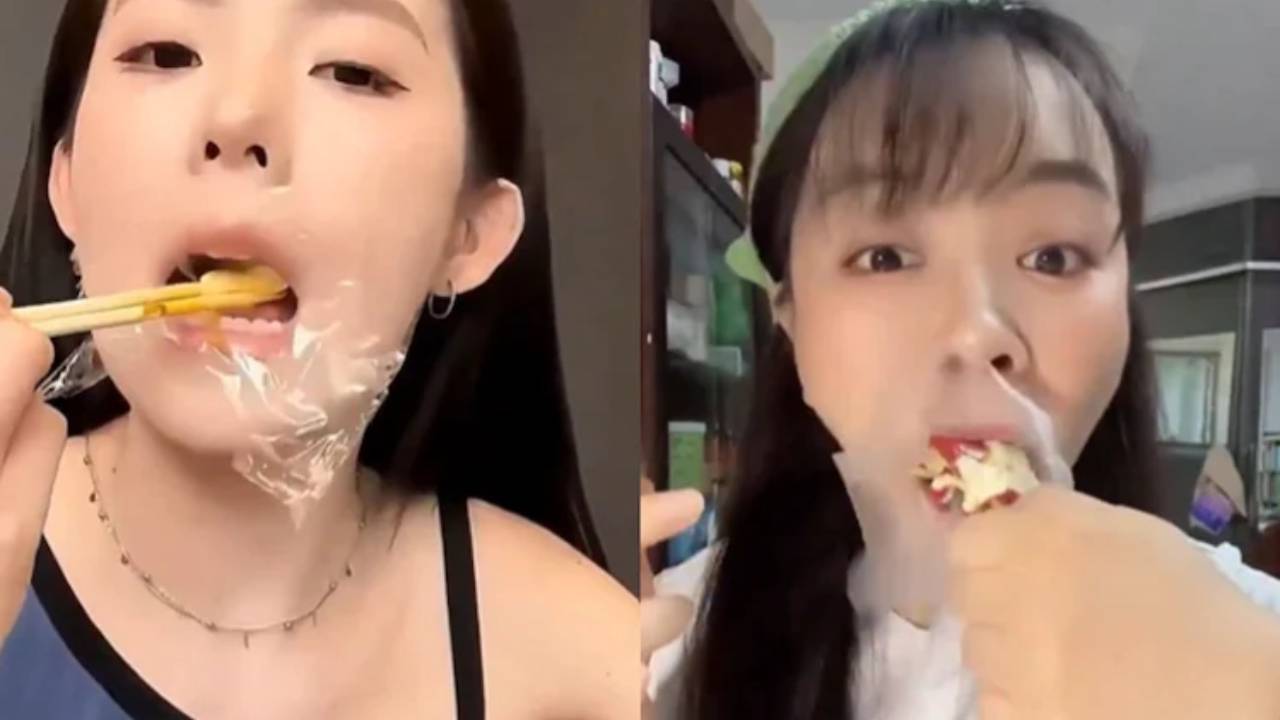 Bizarr fogyókúrás trend terjed: az emberek fóliát használnak „szájóvszerként” evés közben