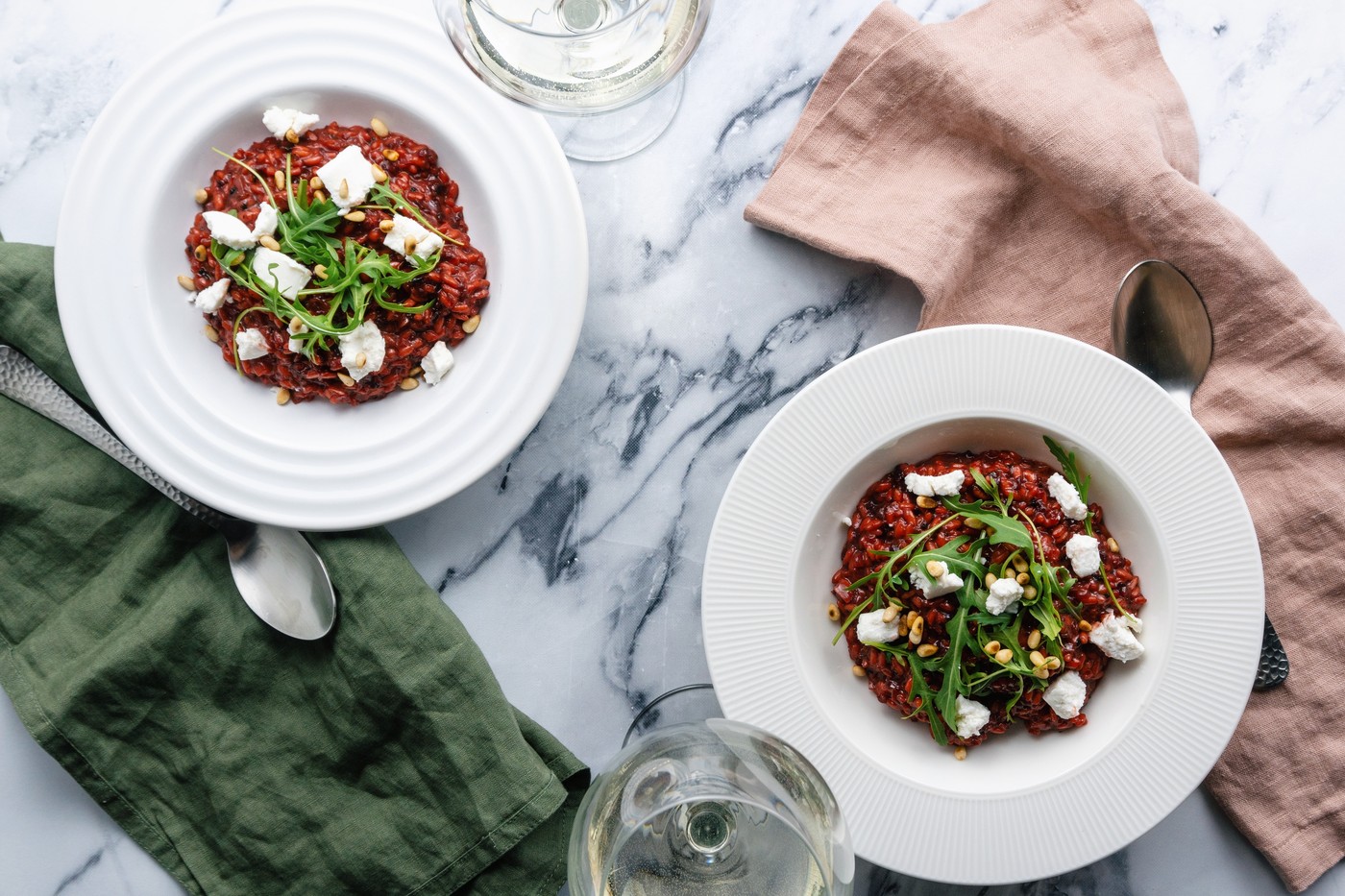 Krémes céklás rizottó