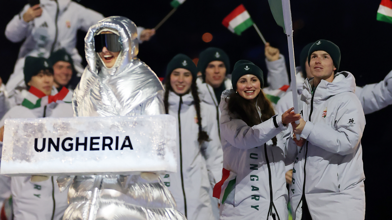 Magyarok a 2026-os téli olimpia megnyitóján (fotó: Getty Images)