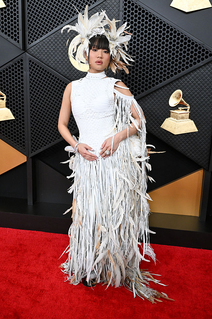 Rei Amia 2026-os Grammy-gála vörös szőnyegén