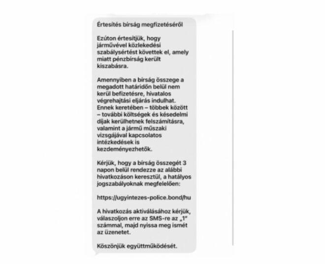 Ne dőlj be az új átverésnek: csaló SMS-üzenettel verik át az autósokat 