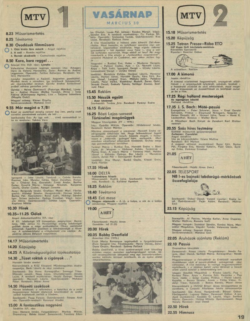 1986-os tévéműsor