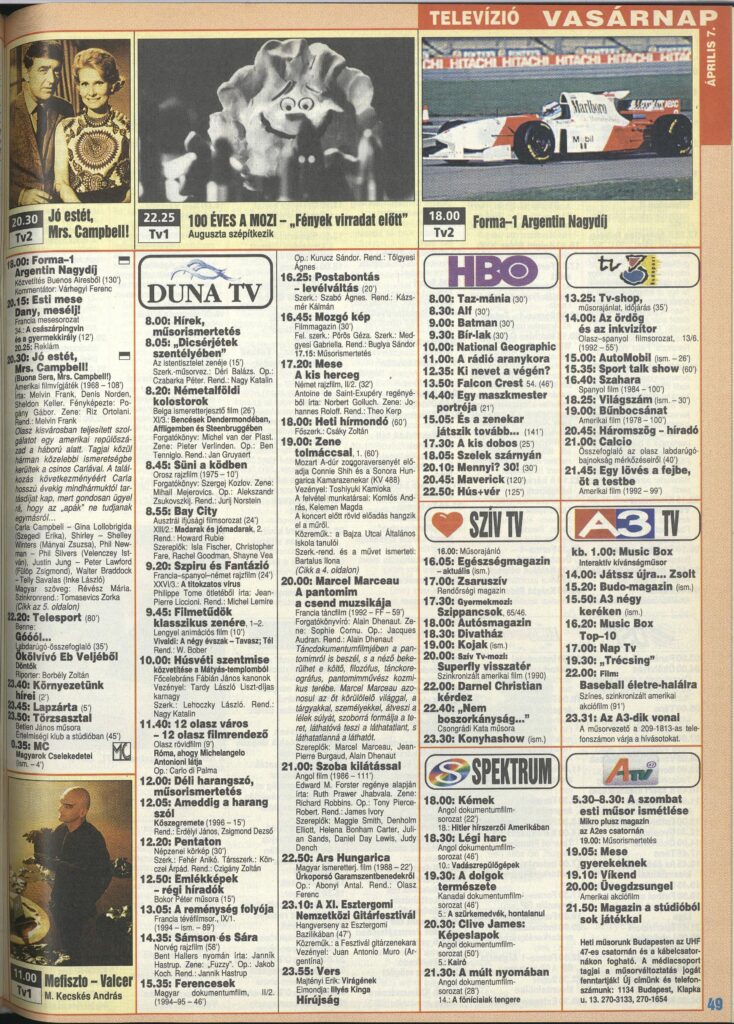 1996-os tévéműsor