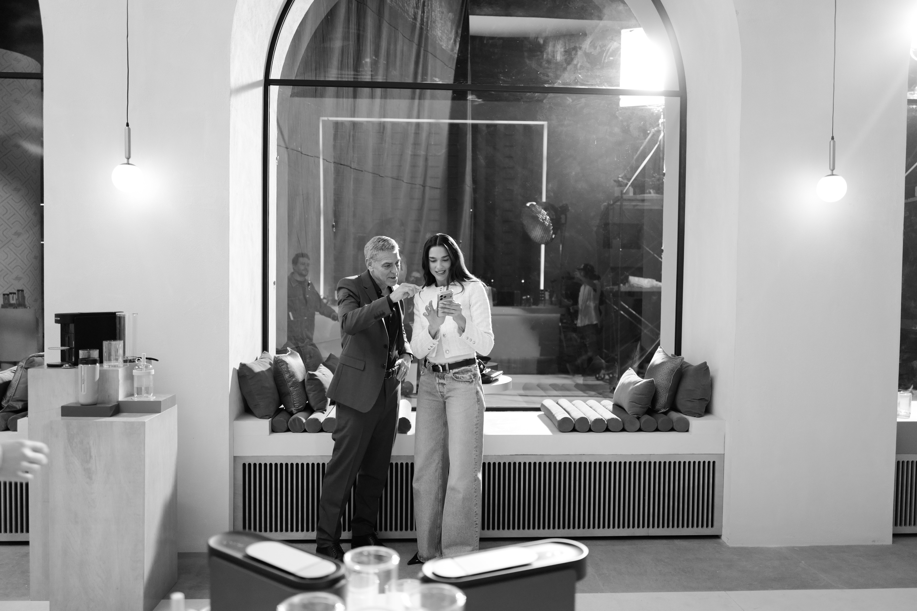 Dua Lipa, George Clooney, Nespresso