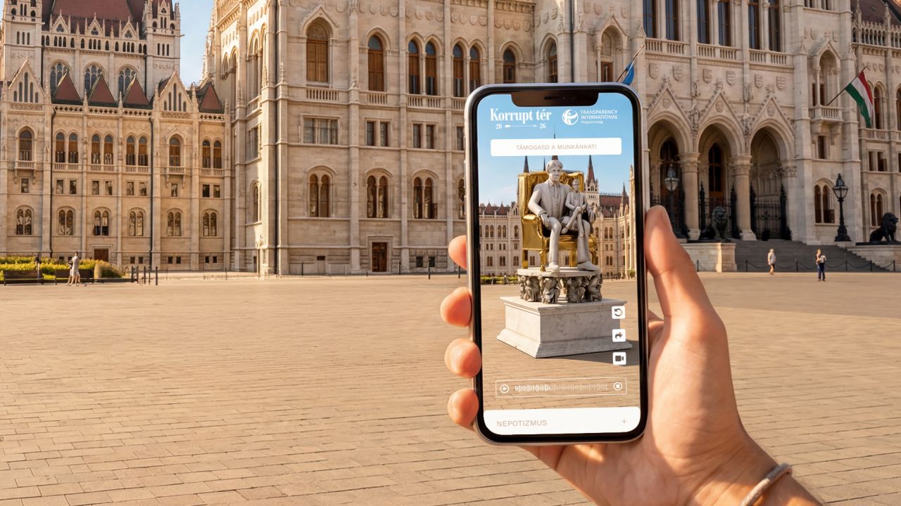Korrupt tér virtuális szobor