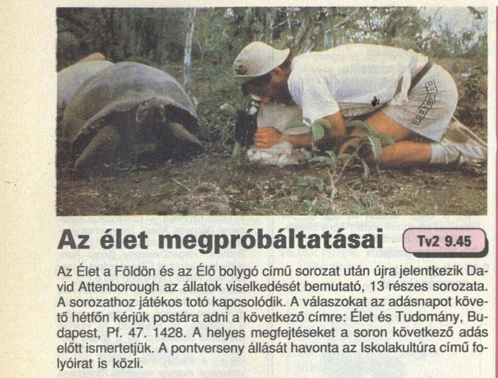 Ajánló a 1993.12.26.-i tévéprogramhoz