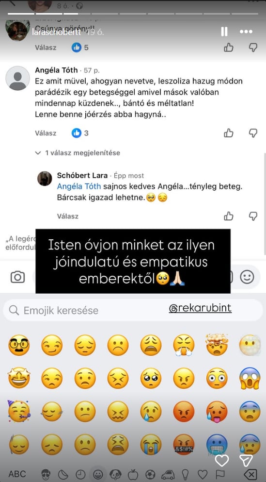 Schobert Lara Instagram-sztori