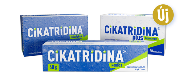 A Cikatridina Plus és Cikatridina hüvelykúpok patikában kapható gyógyászati segédeszközök / Fotó: Phytotec Hungária Bt.