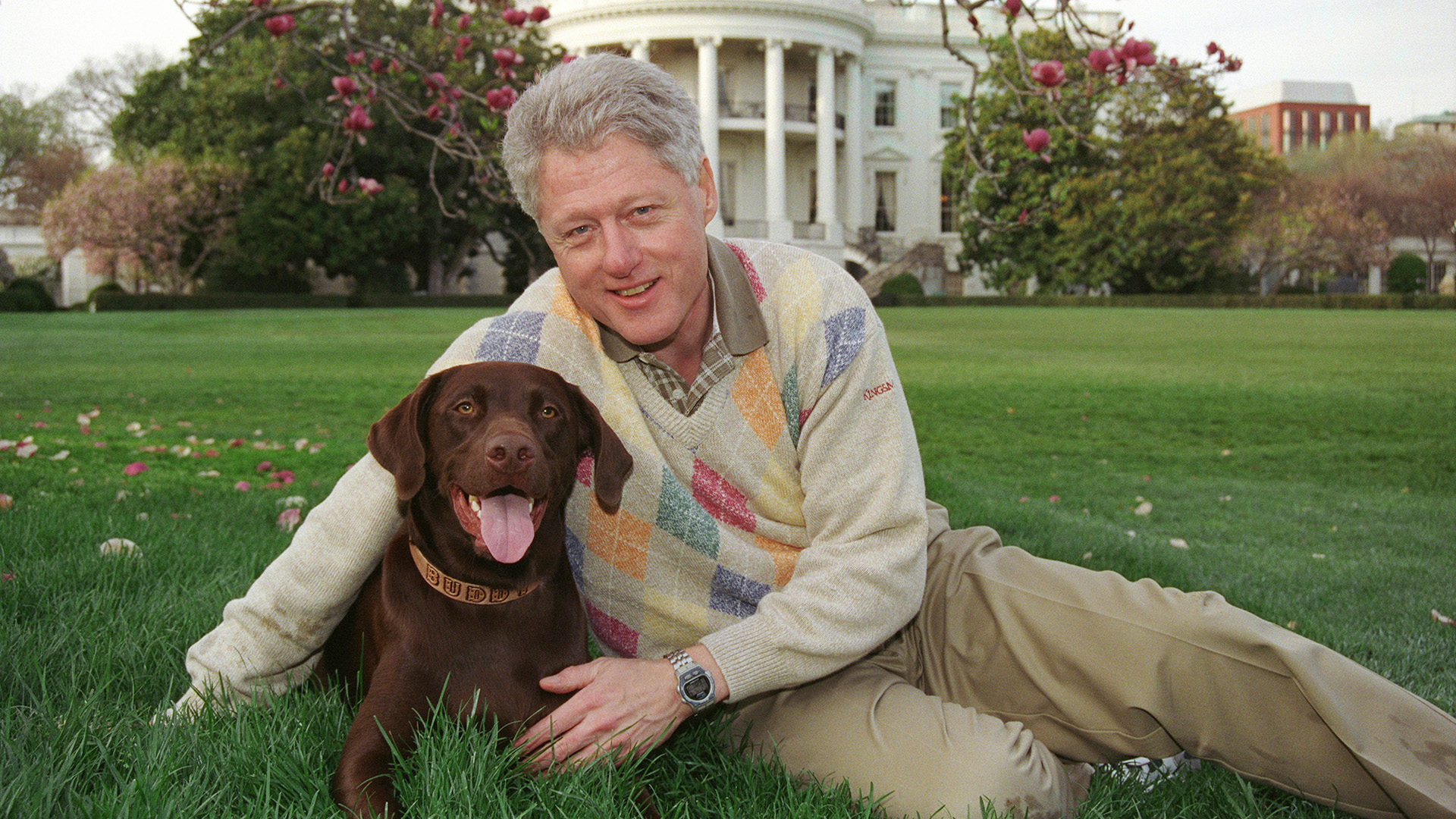 Bill Clinton és kutyája Buddy