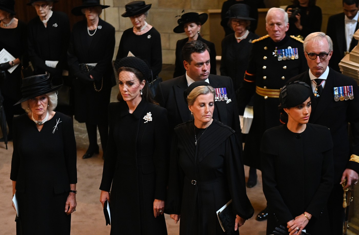Kamilla királyné, Katalin hercegné, ZSófia hercegné és Meghan Markle