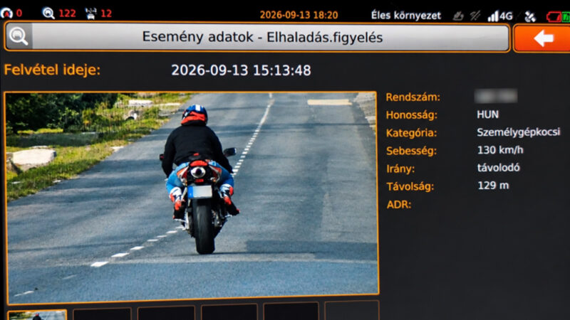 468 ezer forintjába került ez a gyorshajtás a motorosnak
